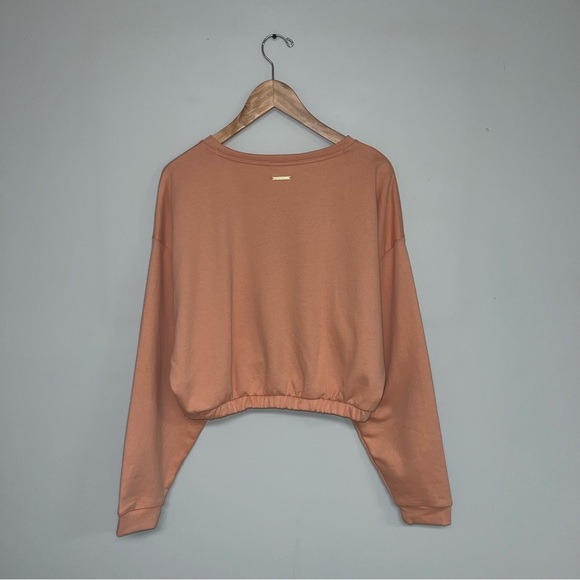 Gymshark Sweater Women's Size XL Orange Peach Cropped Whitney Simmons Collection - Picture 6 of 13
